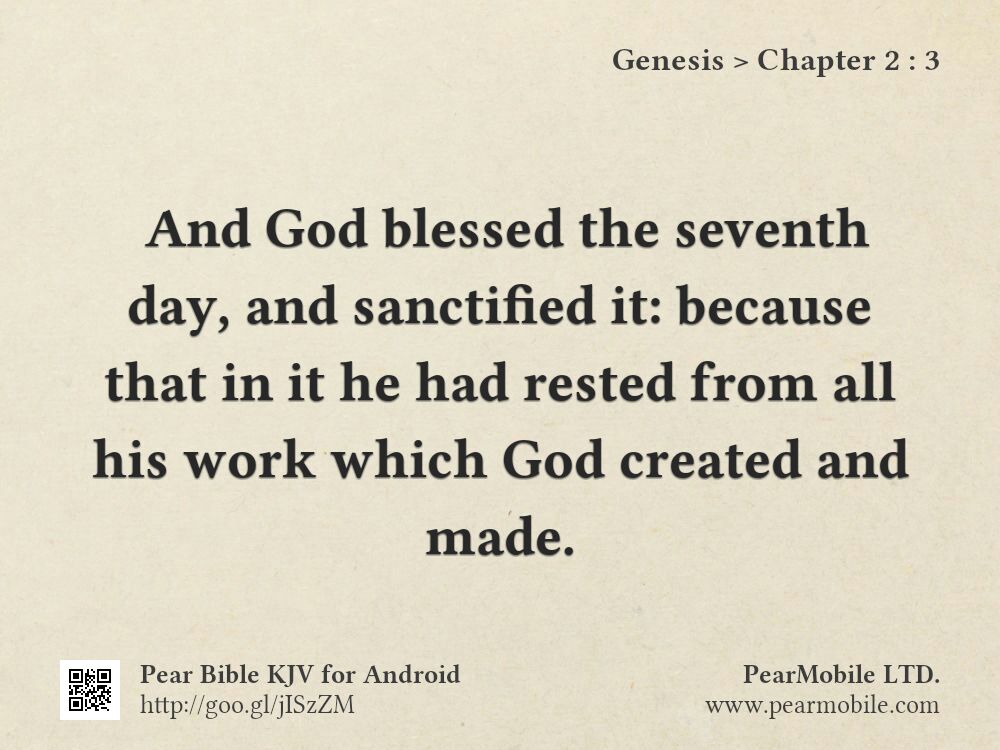 Genesis, Chapter 2:3